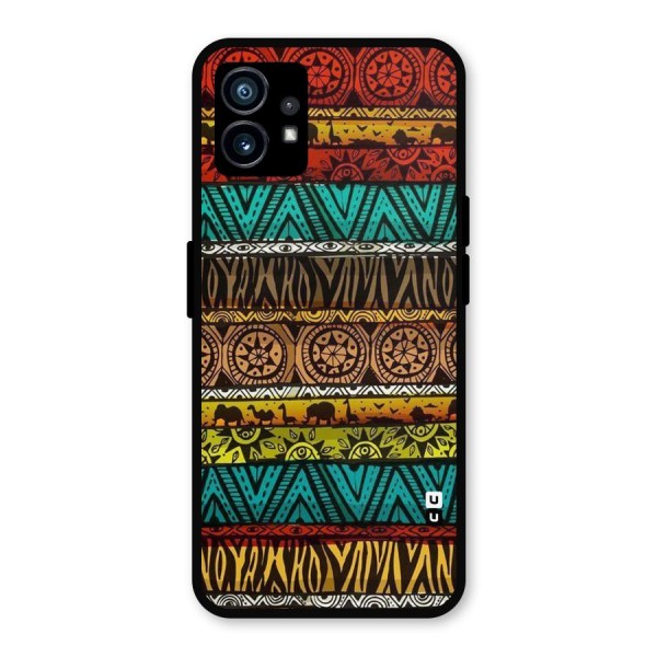 African Design Pattern Metal Back Case for Nothing Phone 1