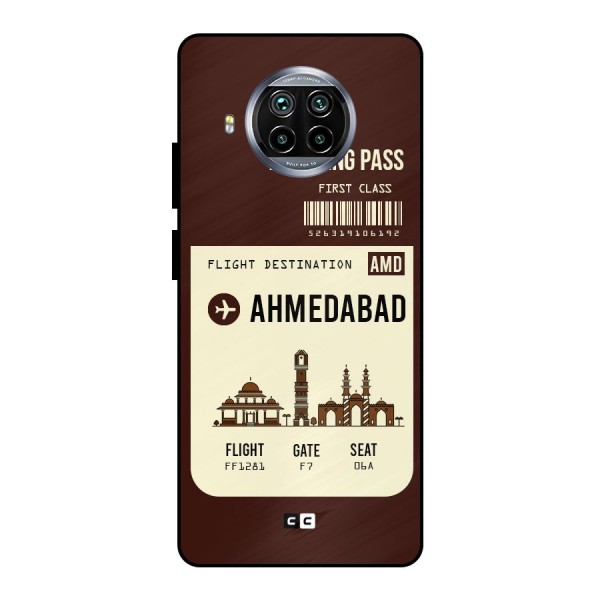 Ahmedabad Boarding Pass Metal Back Case for Mi 10i