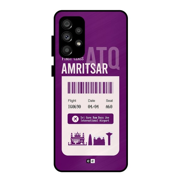 Amritsar Boarding Pass Metal Back Case for Galaxy A73 5G