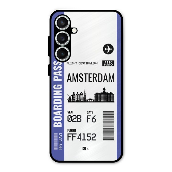 Amsterdam Boarding Pass Metal Back Case for Galaxy S23 FE