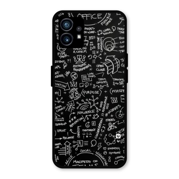 Anatomy Pattern Metal Back Case for Nothing Phone 1
