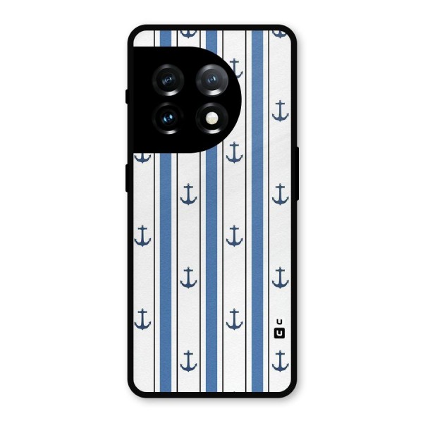 Anchor Stripe Lines Metal Back Case for OnePlus 11