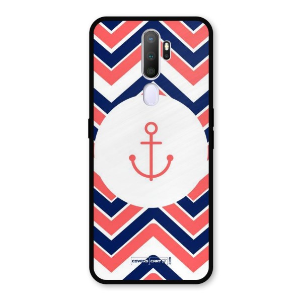 Anchor Zig Zag Metal Back Case for Oppo A9 (2020)