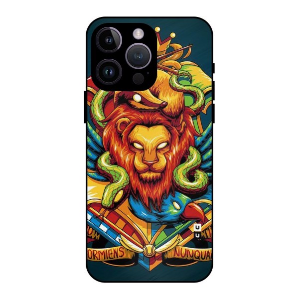 Animal Art Metal Back Case for iPhone 14 Pro Max