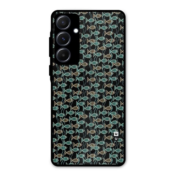 Animated Fishes Art Pattern Metal Back Case for Galaxy A55