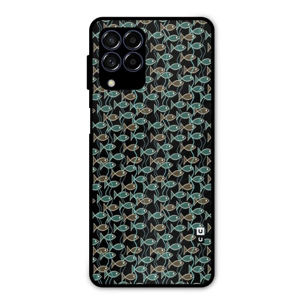 Animated Fishes Art Pattern Metal Back Case for Galaxy M53 5G