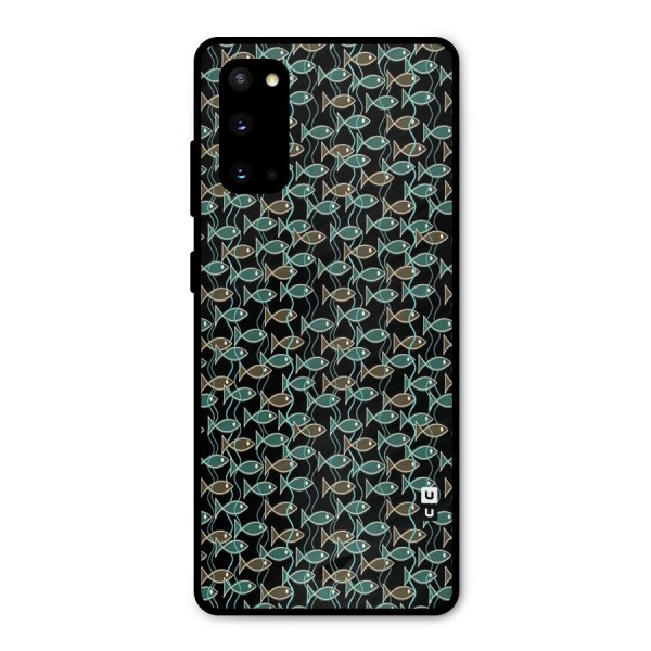 Animated Fishes Art Pattern Metal Back Case for Galaxy S20