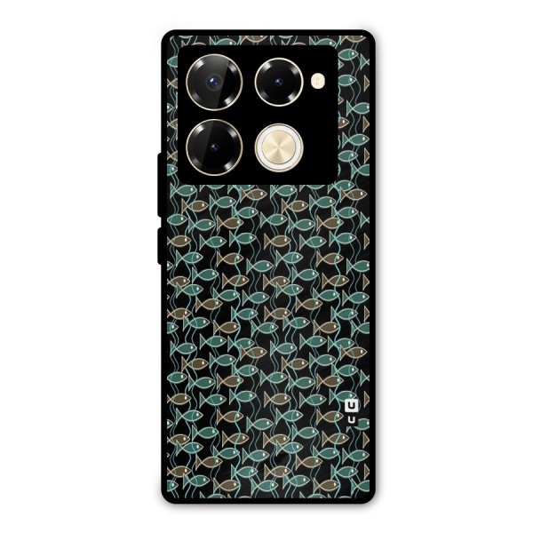 Animated Fishes Art Pattern Metal Back Case for Infinix Note 40 Pro