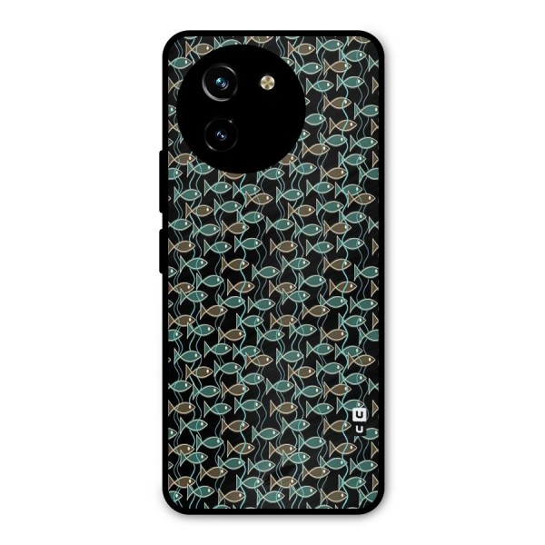 Animated Fishes Art Pattern Metal Back Case for Vivo Y200i
