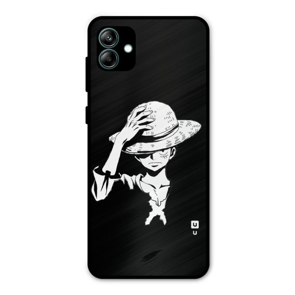 Anime One Piece Luffy Silhouette Metal Back Case for Galaxy A04