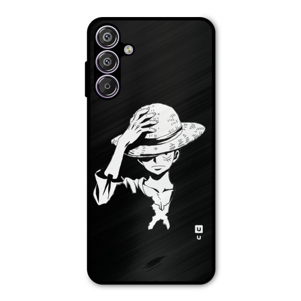 Anime One Piece Luffy Silhouette Metal Back Case for Galaxy F15