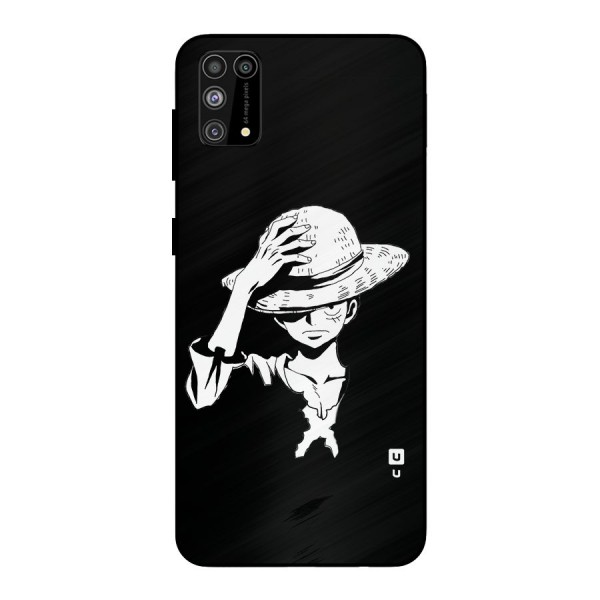 Anime One Piece Luffy Silhouette Metal Back Case for Galaxy F41