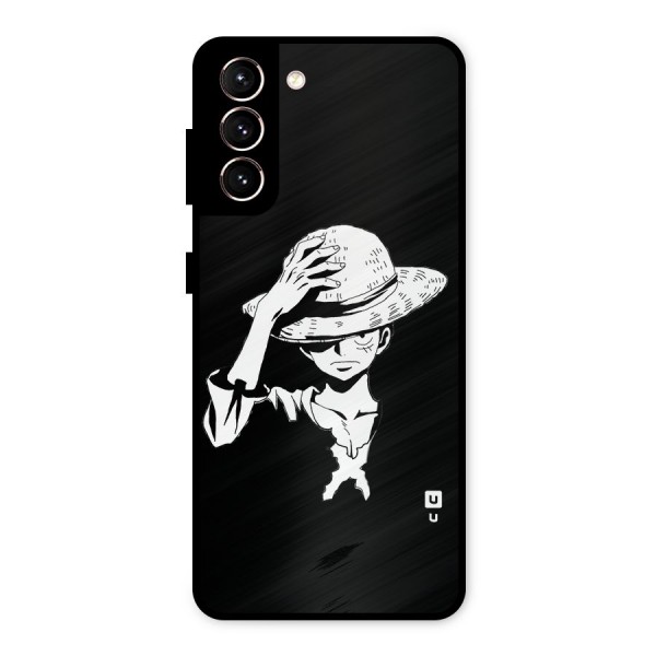 Anime One Piece Luffy Silhouette Metal Back Case for Galaxy S21 5G