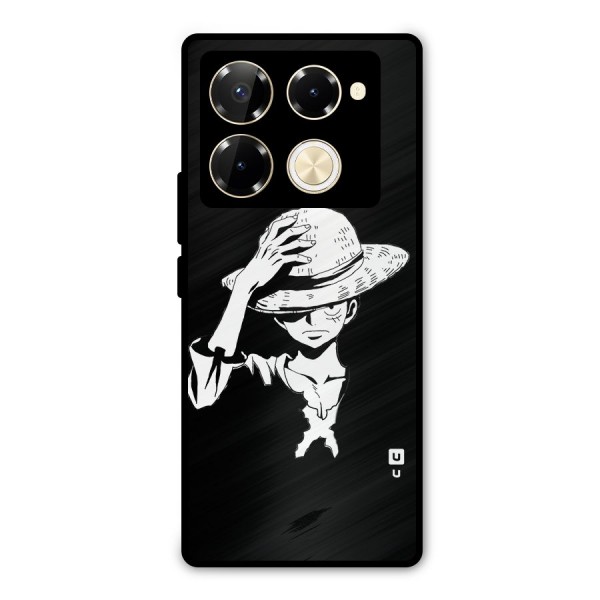 Anime One Piece Luffy Silhouette Metal Back Case for Infinix Note 40 Pro