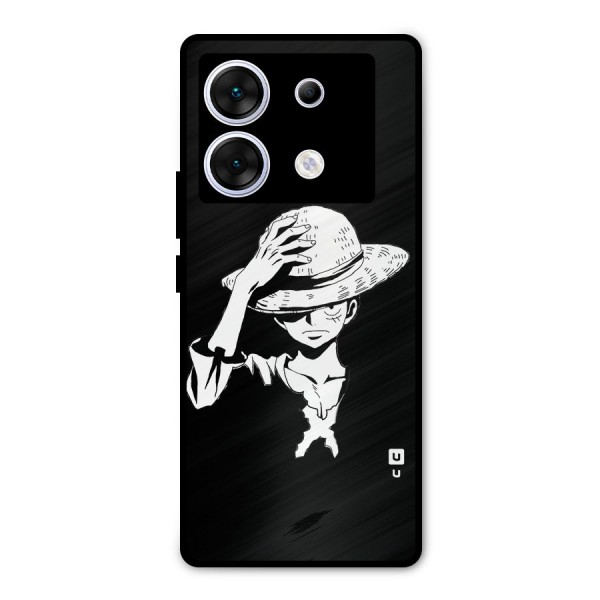 Anime One Piece Luffy Silhouette Metal Back Case for Infinix Zero 30 5G