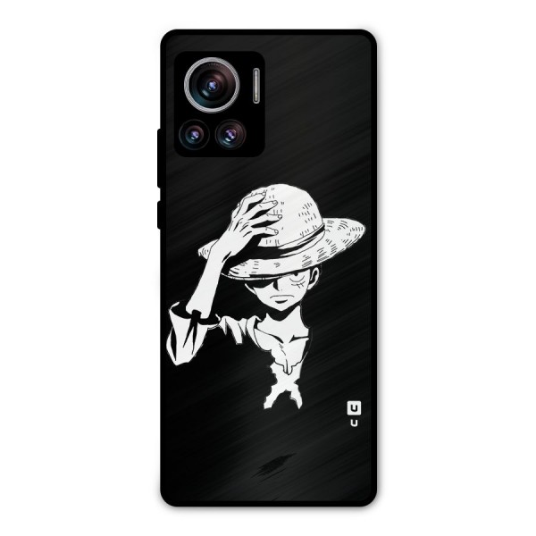 Anime One Piece Luffy Silhouette Metal Back Case for Motorola Edge 30 Ultra