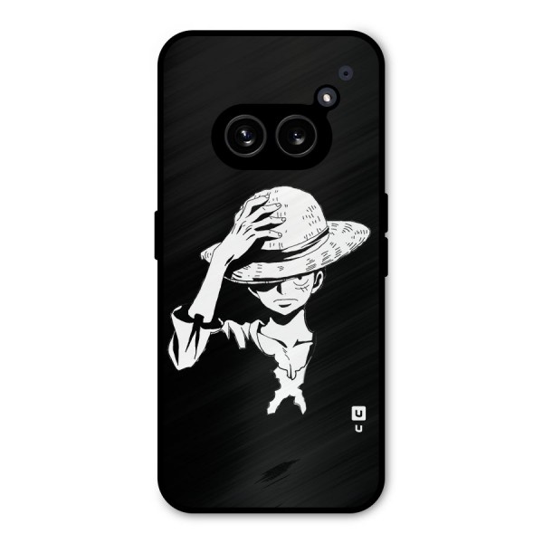 Anime One Piece Luffy Silhouette Metal Back Case for Nothing Phone 2a