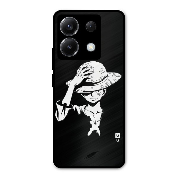 Anime One Piece Luffy Silhouette Metal Back Case for Poco X6