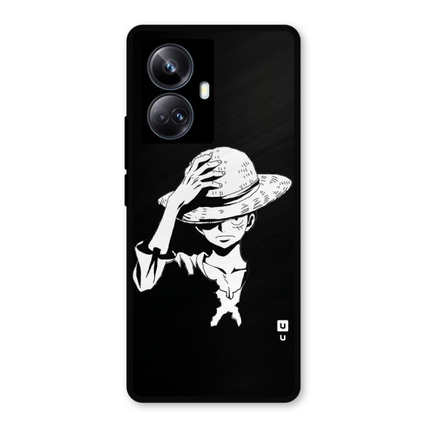 Anime One Piece Luffy Silhouette Metal Back Case for Realme 10 Pro Plus