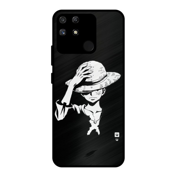 Anime One Piece Luffy Silhouette Metal Back Case for Realme Narzo 50A