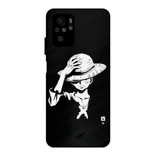 Anime One Piece Luffy Silhouette Metal Back Case for Redmi Note 11 SE