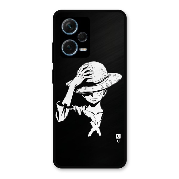 Anime One Piece Luffy Silhouette Metal Back Case for Redmi Note 12 Pro Plus 5G