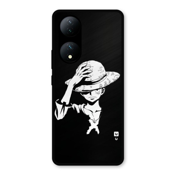 Anime One Piece Luffy Silhouette Metal Back Case for Vivo T2
