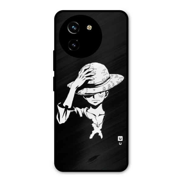 Anime One Piece Luffy Silhouette Metal Back Case for Vivo Y200i
