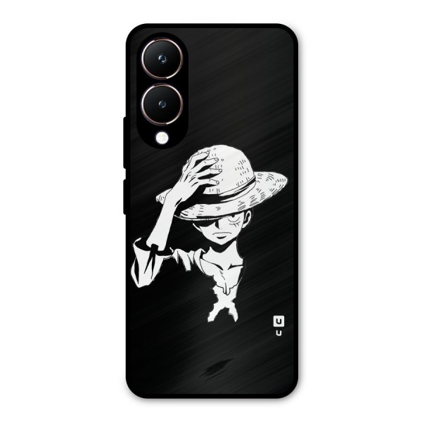 Anime One Piece Luffy Silhouette Metal Back Case for Vivo Y28