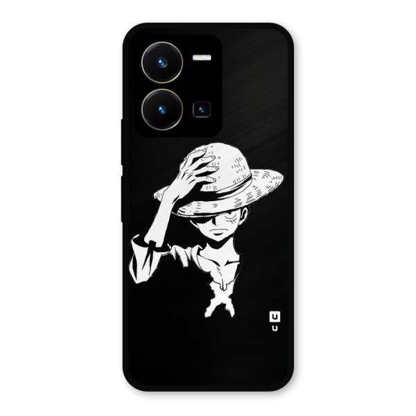 Anime One Piece Luffy Silhouette Metal Back Case for Vivo Y35