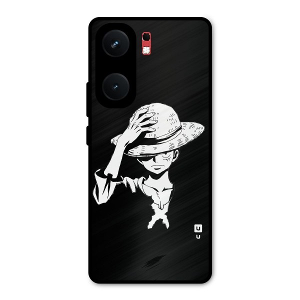 Anime One Piece Luffy Silhouette Metal Back Case for iQOO Neo 9 Pro