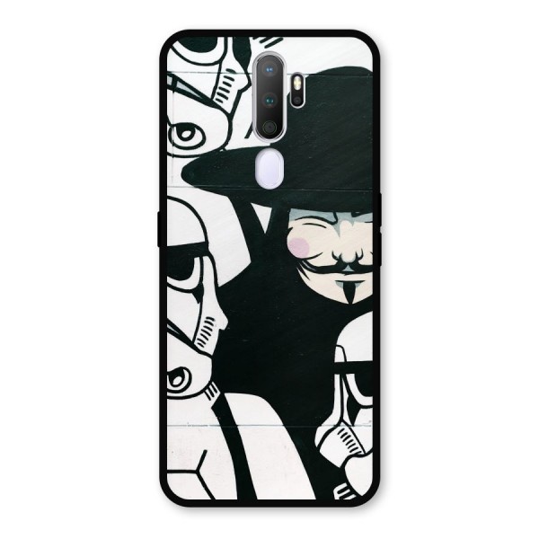 Anonymous Hat Metal Back Case for Oppo A9 (2020)