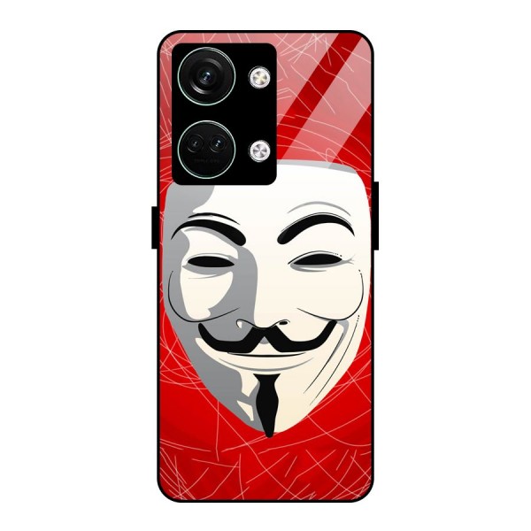Anonymous Mask Abstract  Glass Back Case for Oneplus Nord 3
