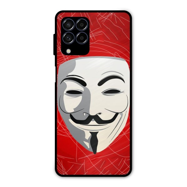 Anonymous Mask Abstract  Metal Back Case for Galaxy M53 5G