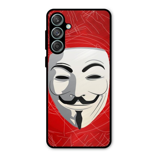 Anonymous Mask Abstract  Metal Back Case for Galaxy M55 5G