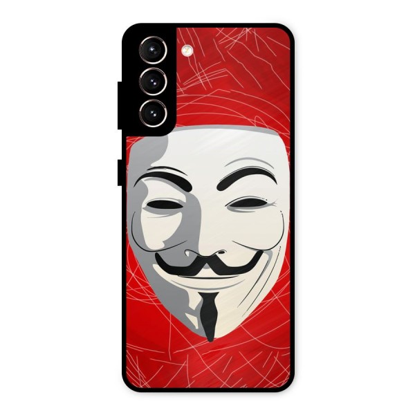 Anonymous Mask Abstract  Metal Back Case for Galaxy S21 5G