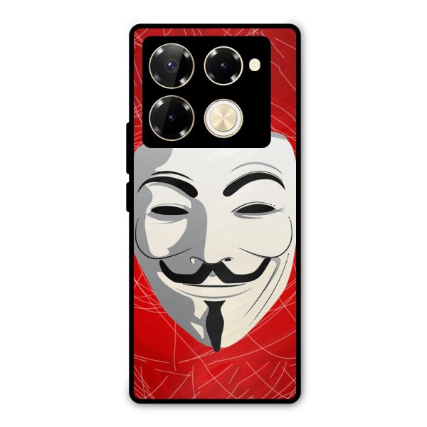 Anonymous Mask Abstract  Metal Back Case for Infinix Note 40 Pro