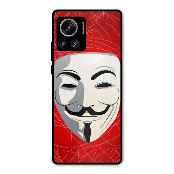 Anonymous Mask Abstract  Metal Back Case for Motorola Edge 30 Ultra
