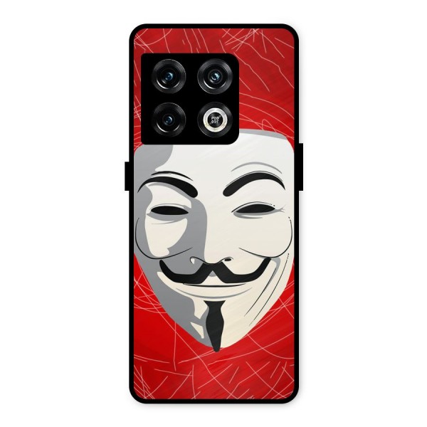 Anonymous Mask Abstract  Metal Back Case for OnePlus 10 Pro 5G