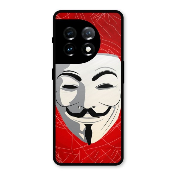 Anonymous Mask Abstract  Metal Back Case for OnePlus 11