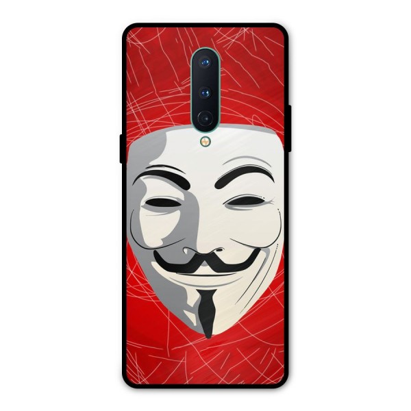 Anonymous Mask Abstract  Metal Back Case for OnePlus 8