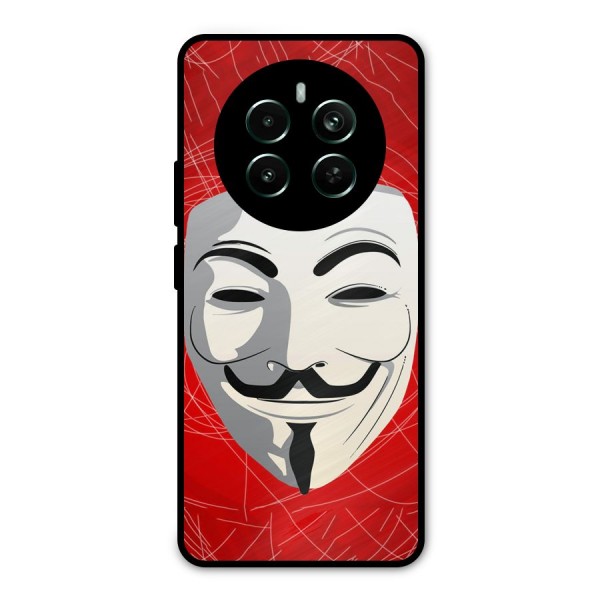 Anonymous Mask Abstract  Metal Back Case for Realme 12 Plus