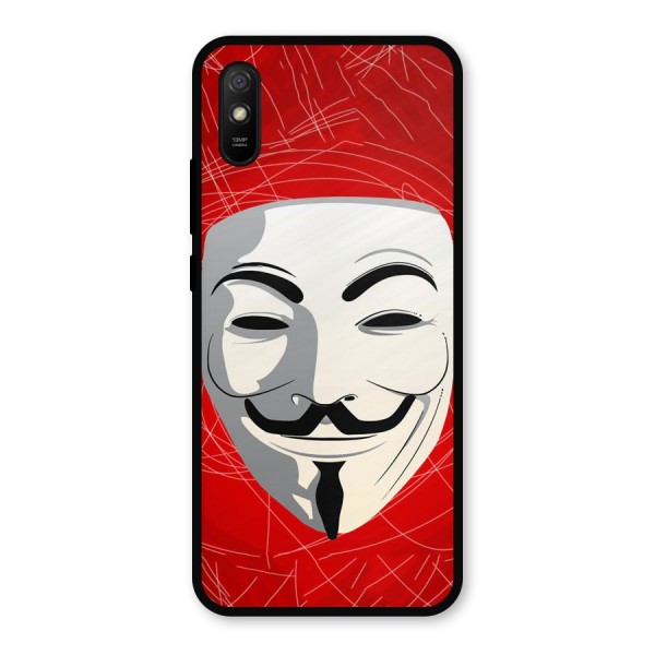 Anonymous Mask Abstract  Metal Back Case for Redmi 9i