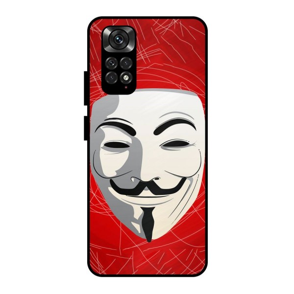 Anonymous Mask Abstract  Metal Back Case for Redmi Note 11 Pro