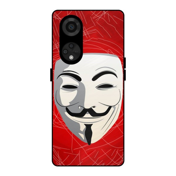 Anonymous Mask Abstract  Metal Back Case for Reno8 T 5G