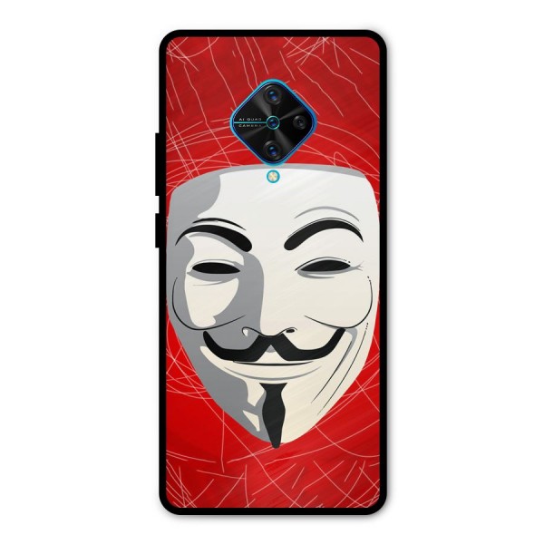Anonymous Mask Abstract  Metal Back Case for Vivo S1 Pro