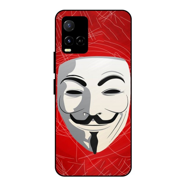Anonymous Mask Abstract  Metal Back Case for Vivo Y33s