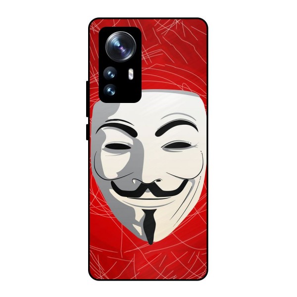 Anonymous Mask Abstract  Metal Back Case for Xiaomi 12 Pro