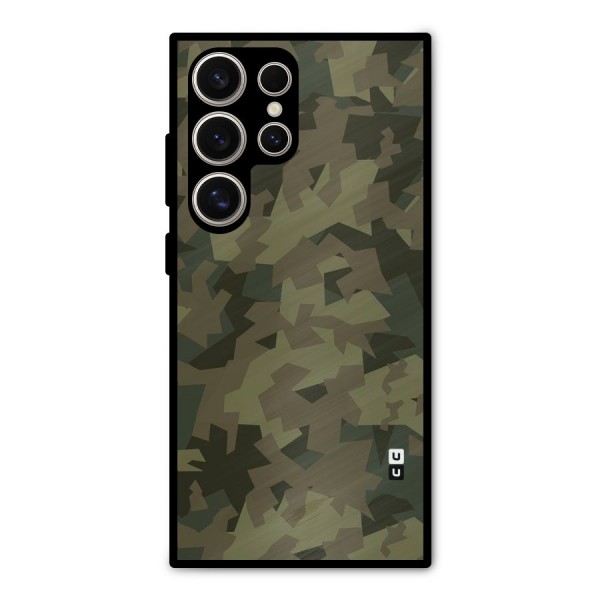 Army Abstract Metal Back Case for Galaxy S24 Ultra