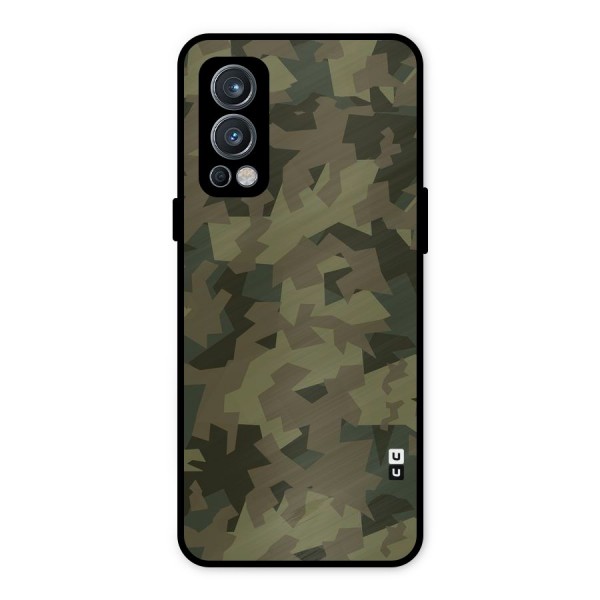 Army Abstract Metal Back Case for OnePlus Nord 2 5G